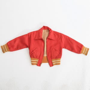 Vintage 40s Kids Red satin jacket