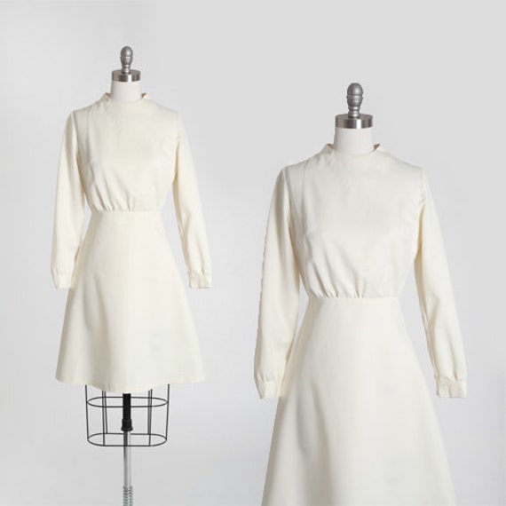 60s MOD mini wedding dress