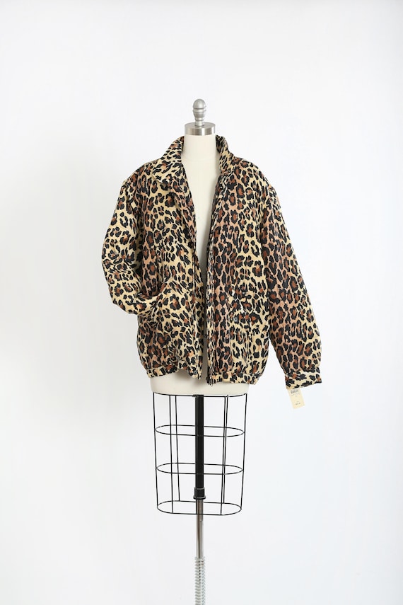 90s oversized leopard print jacket | Vintage 1990… - image 1
