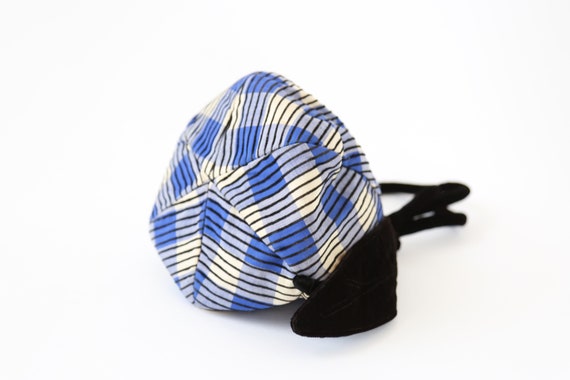 Vintage 40s velvet purse | 1940s single strap lea… - image 6