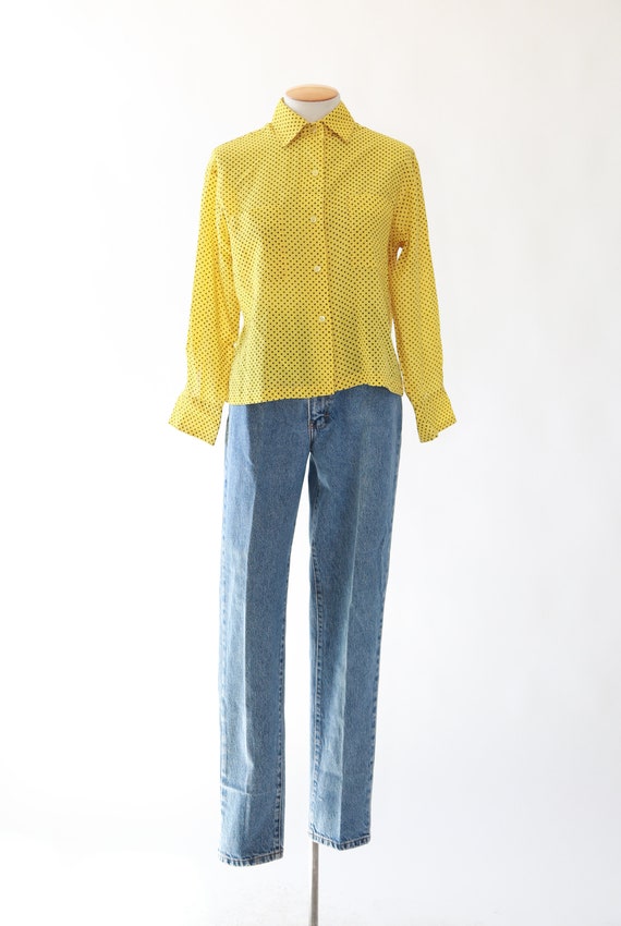 Vintage 60s yellow cropped top - image 3