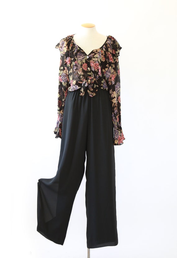 Liz Claiborne wide leg pants | Vintage 90s Black … - image 3