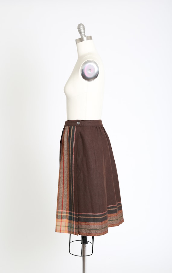 Bobbie Brooks wool skirt | Vintage 70s brown stri… - image 6