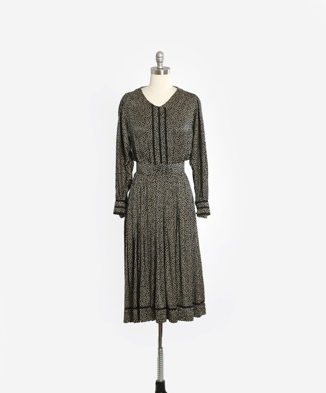 ALBERT NIPON Polka Dot Silk Dress | Vintage 1980s 90s Albert Nipon Silk ...