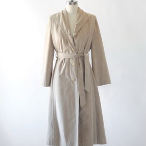 Skin Gear II Coat Vintage 70s Non Leather Suede Trench Coat - Etsy