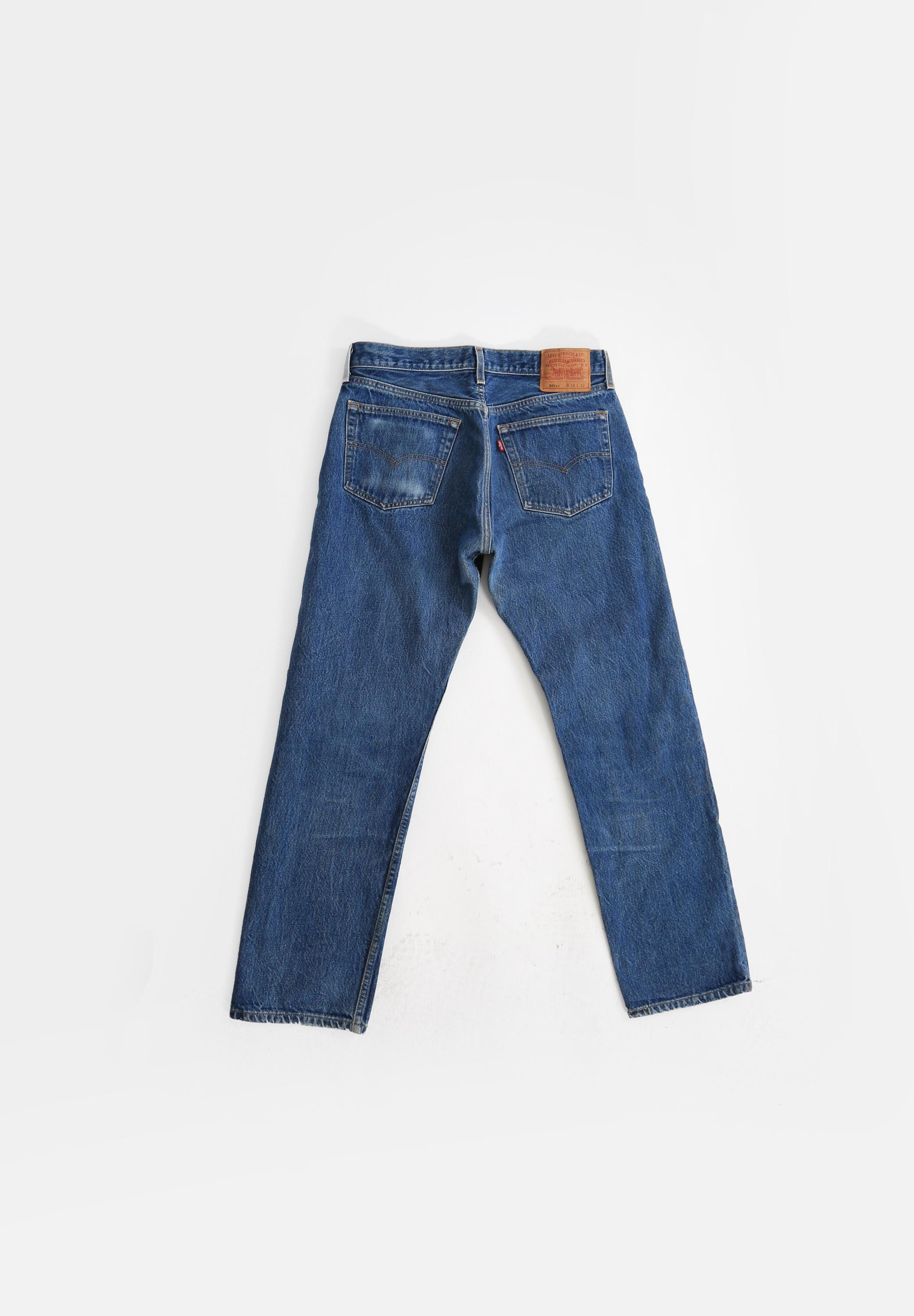 501XX Button Fly Levis Blue Jeans W33 L29.5 - Etsy