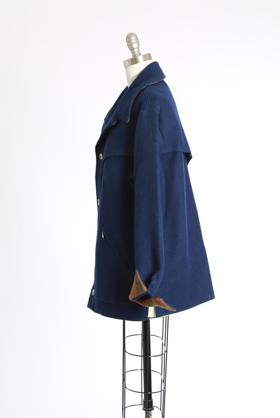 Montana wool coat | Vintage 70s blue wool coat | … - image 9