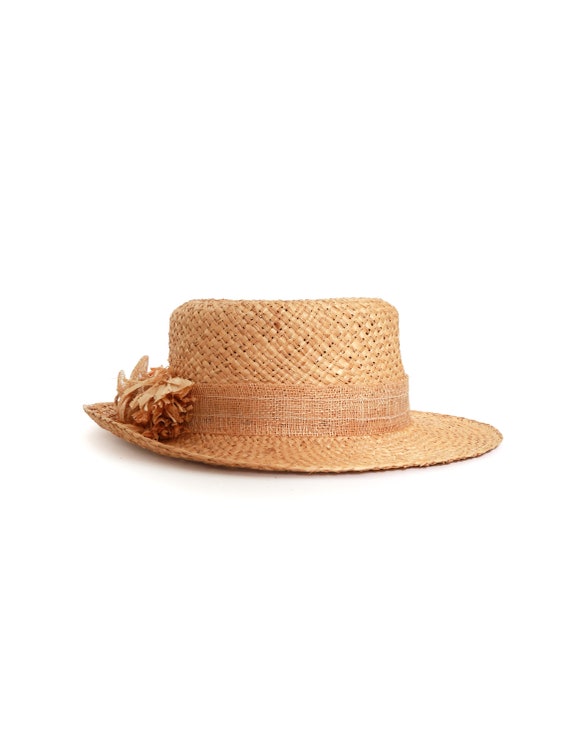 90s natural straw sun hat - image 6