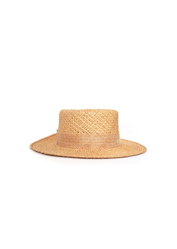 90s natural straw sun hat - image 5