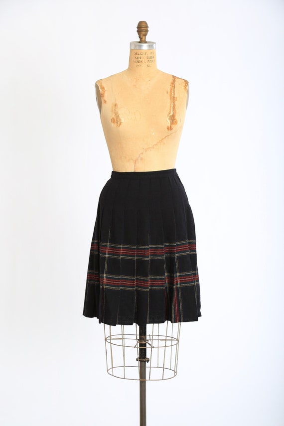 Vintage 60s plaid wool skirt
