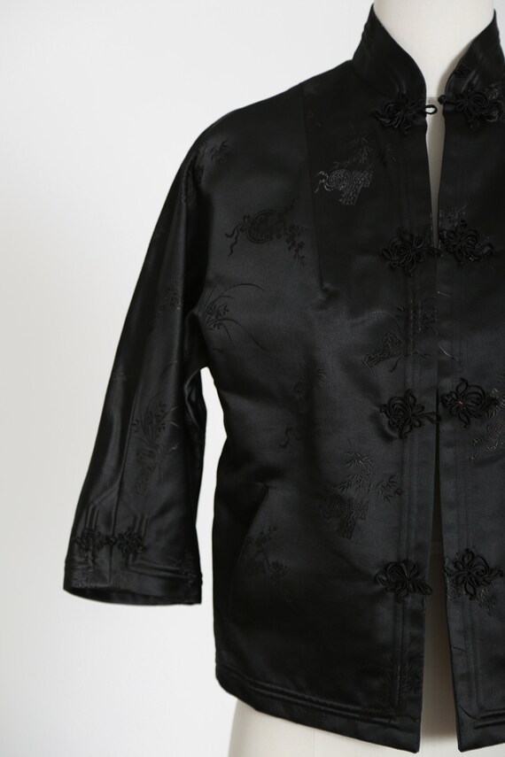 Vintage 1950s Chinese Silk brocade floral jacket - image 2