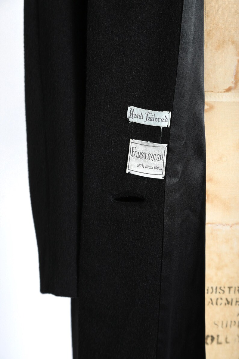 Forstmann Wool Coat | Vintage 50s Black Wool Coat - Etsy