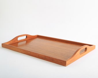 Vintage Mid Century Modern teak wood serving tray