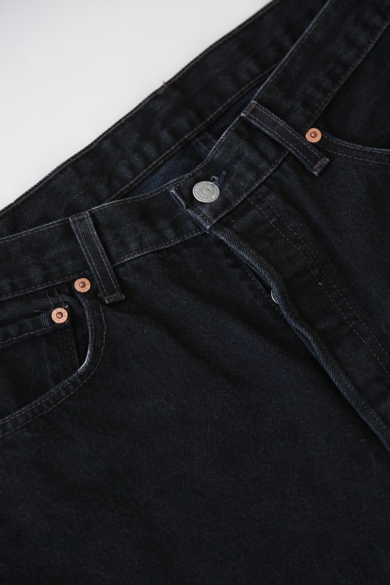 501 Levi's | Vintage 80s 501 Levis black denim re… - image 4