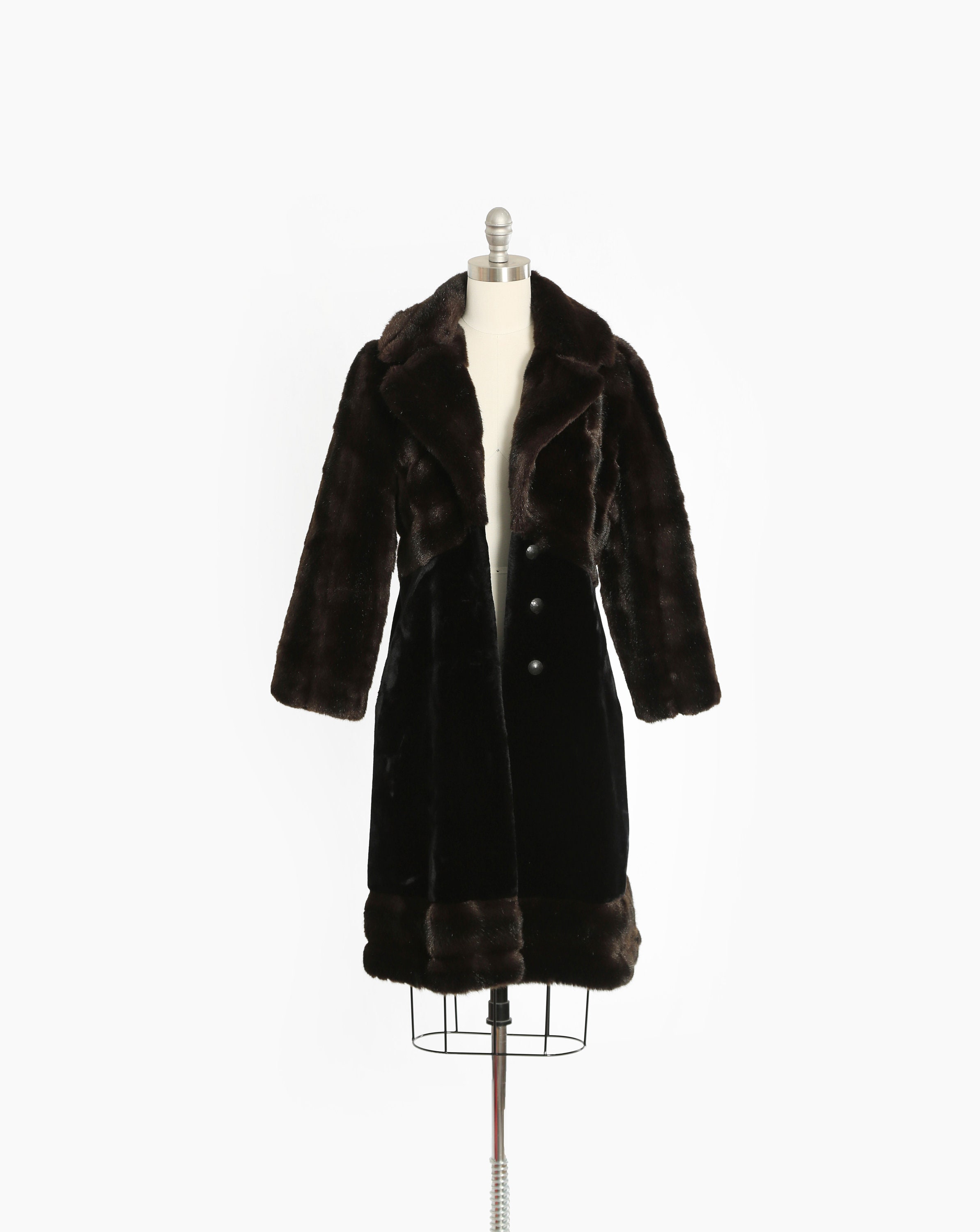 Vintage 70s Russel Taylor Borgazia Faux Fur Coat Israel