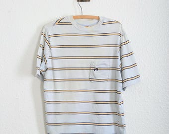 トップス 1960's HANG TEN Vintage T Shirt / Hang Ten Shirt / 1960s Hang Ten Mustard Hi
