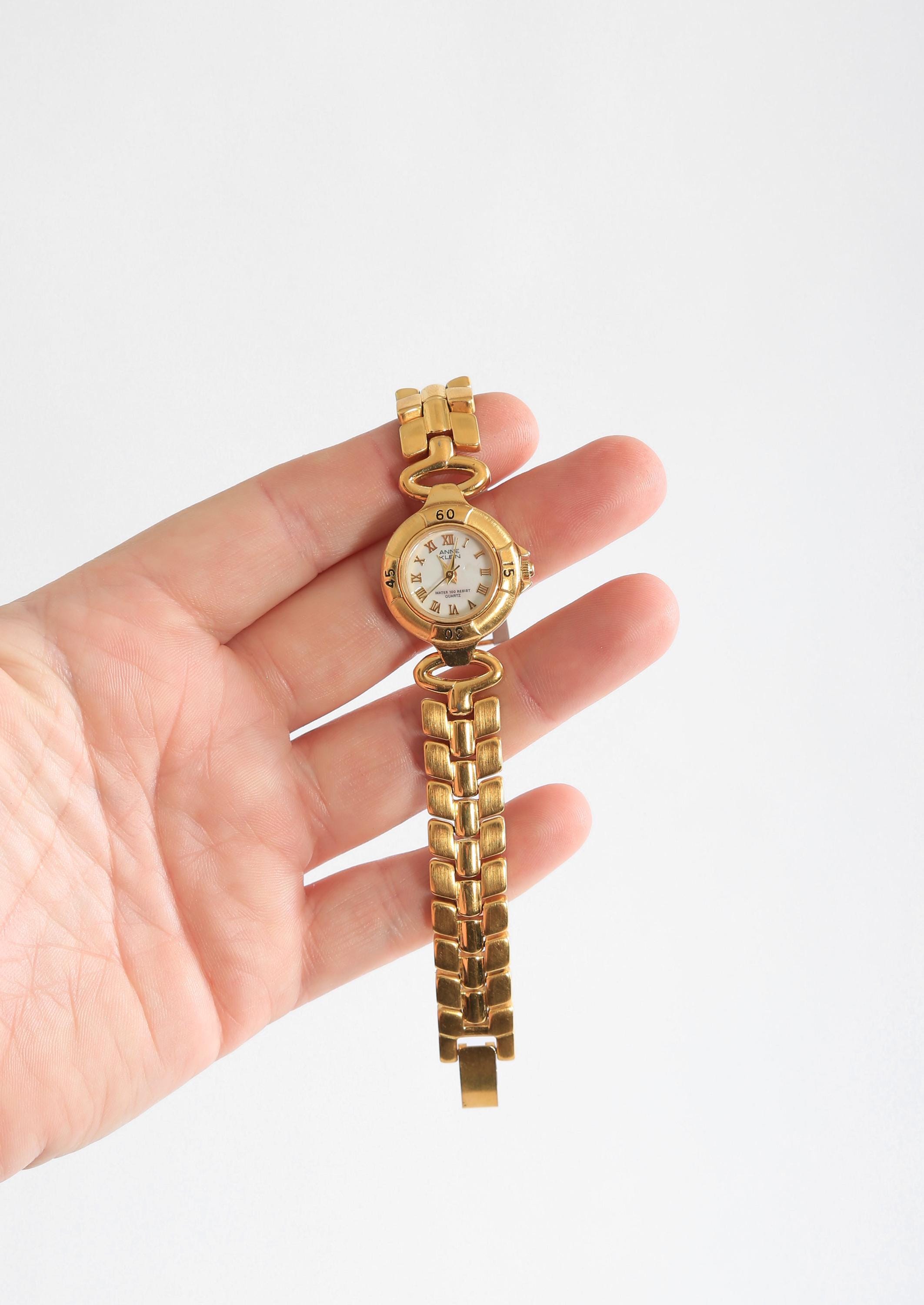 ANNE KLEIN ll‎ Mother Of Pearl Gold Plate Jewel Encrusted Watch FREE SHIPPING Anne Klein II Women main image 4