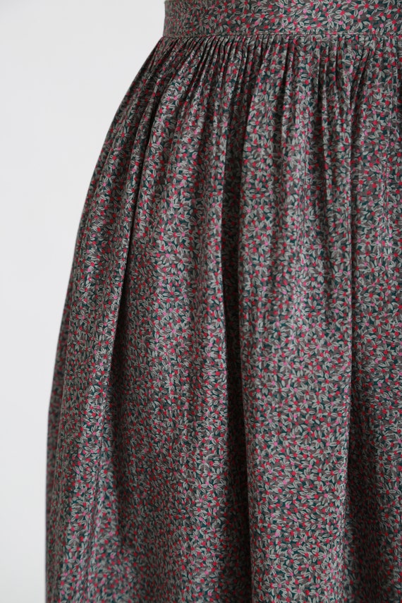 Charese Paris floral silk skirt | Vintage 70s Fre… - image 4