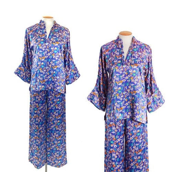 Botanical lounge set | Vintage 60s 40s floral loun