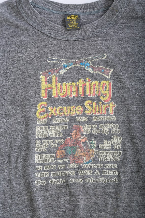 Vintage 80s paper thin Funny Hunting T-Shirt