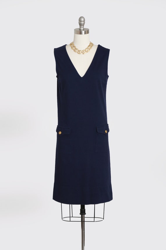 Catalina navy blue knit dress | Vintage 60s 70s C… - image 3