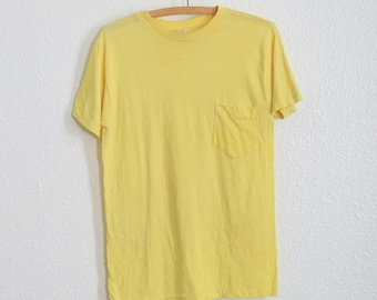 Vintage 70s Healthknit Yellow T-shirt