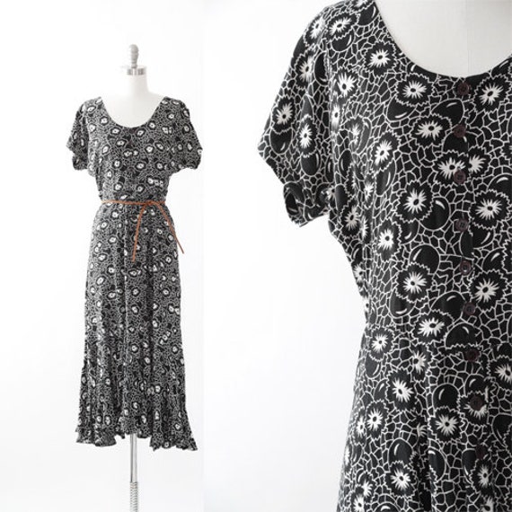 90s floral maxi dress
