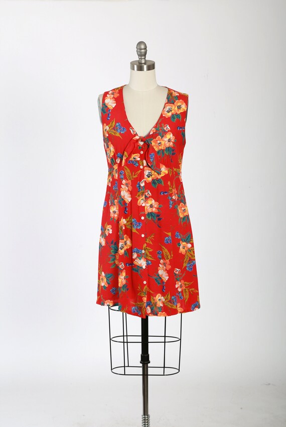 Gap red floral dress 2025