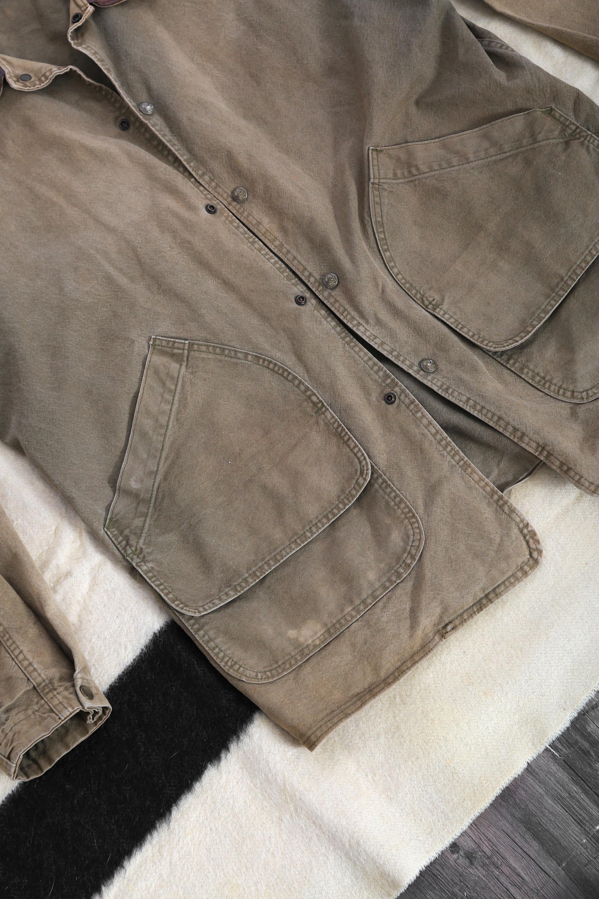 Woolrich Coat | Vintage Mens Woolrich Canvas Chore Leather