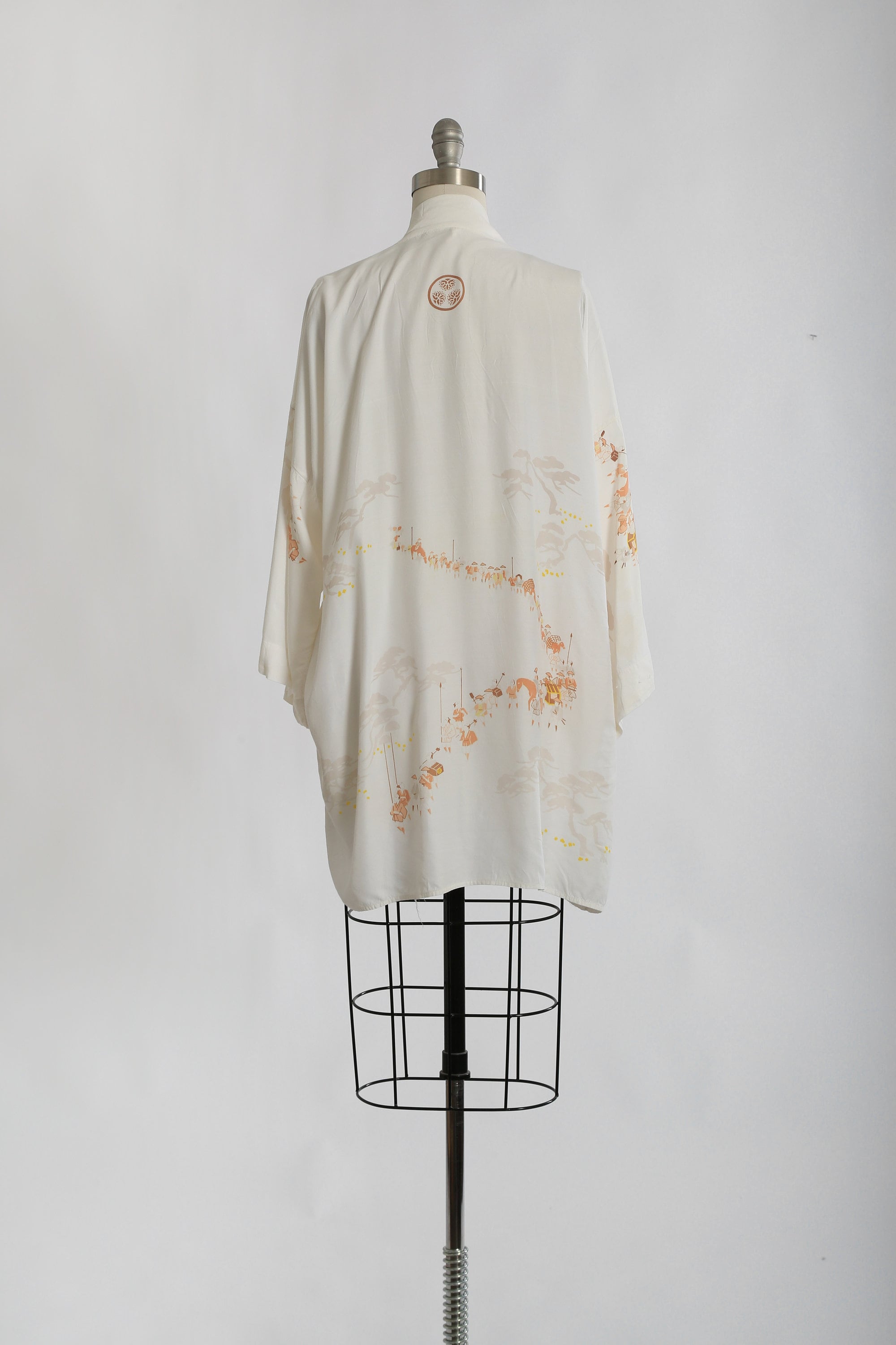 Vintage Chinese White Daimyo Ranks Print Rayon Kimono Robe - Etsy UK