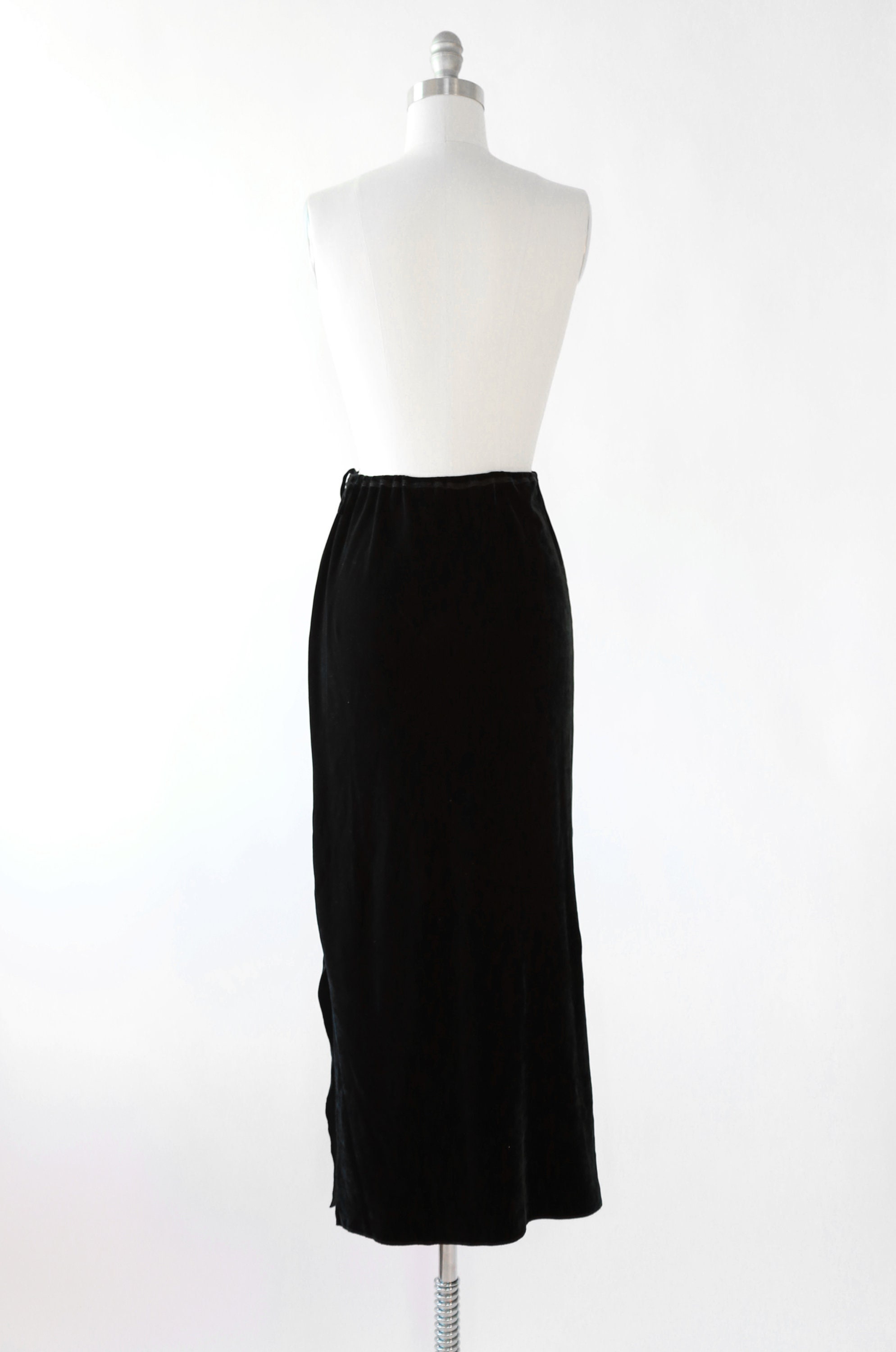 Velvet maxi skirt Vintage 90s black velvet maxi skirt | Etsy