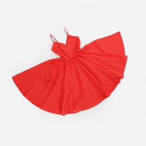 slim fit dress slacks Red Polka Dot Cotton A-Line Halter Midi Summer Beach Dress