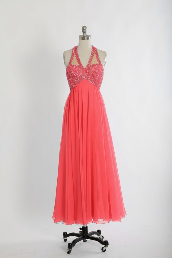 Mike Benet sequin dress | Vintage 60s 70s pink ch… - image 2