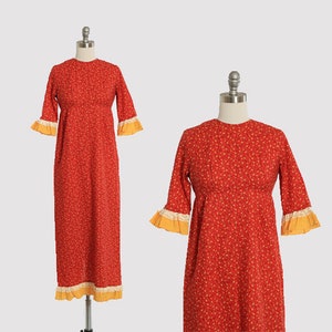 Vintage 50s Edwardian style floral cotton paisley dress