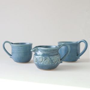 vintage Stoneware heart cups set image 1