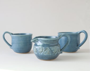 vintage Stoneware heart cups set