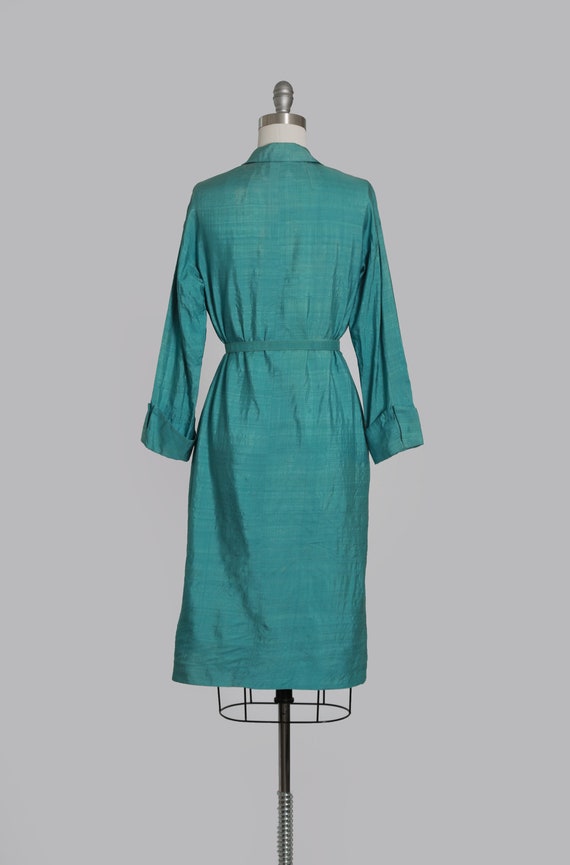 50s silk dress | Vintage 1950s B H Wragge blue si… - image 9