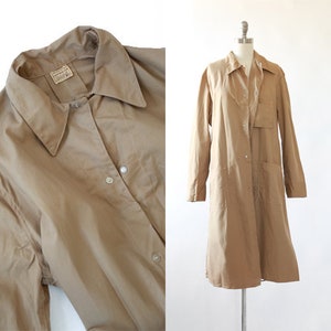 40s Sanforized Canvas Chore coat | Vintage 1940s canvas lab coat