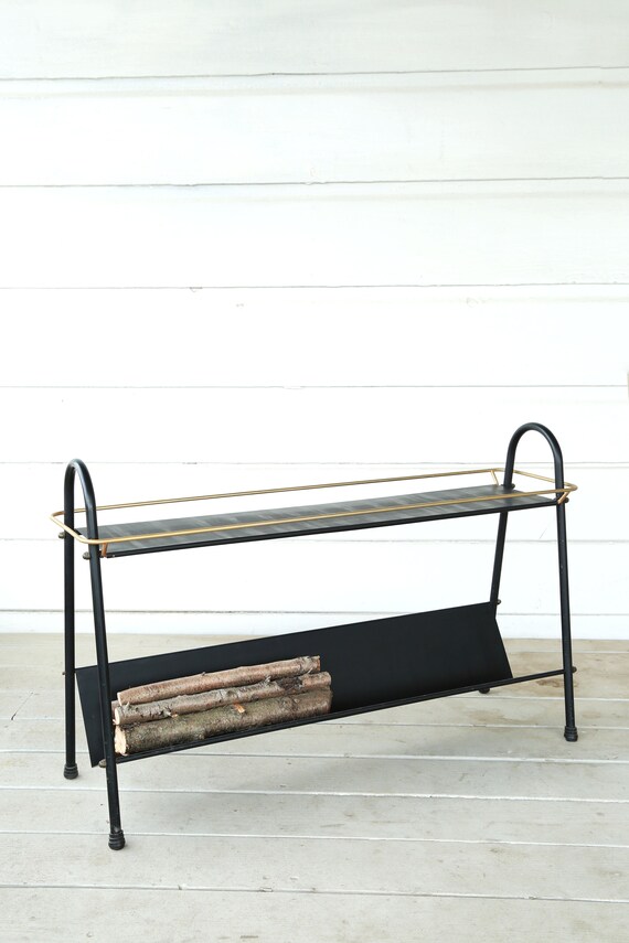 Vintage Mid Century Modern Log Holder Modernist - Vintage Fireplace Log Holders Vintage Mid Century Modern Log Holder Modernist - Vintage Fireplace Log Holders