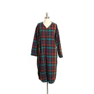Pijama vintage de franela a cuadros de algodón de los años 90