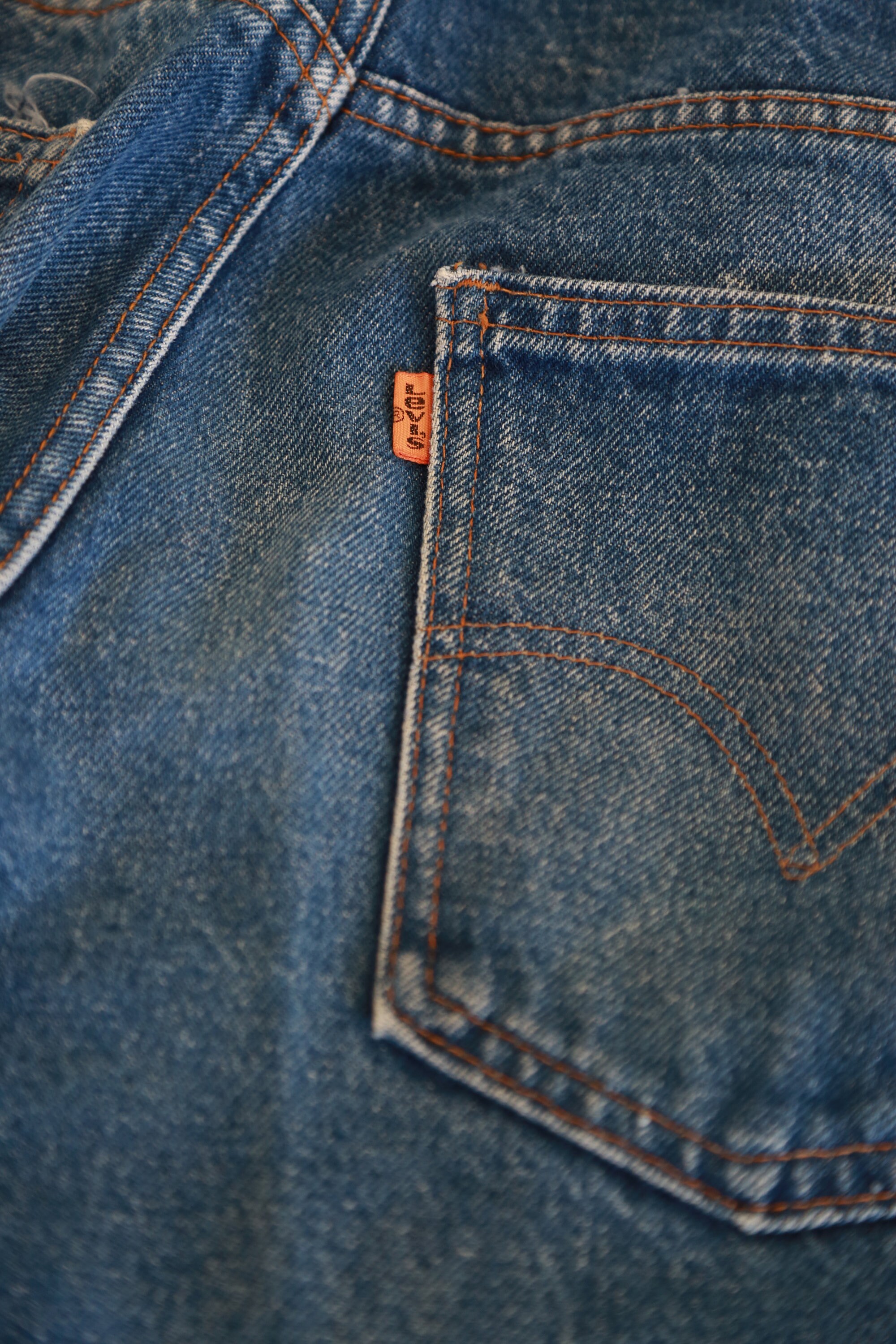 684 Levis Vintage 60s 70s orange tab Levis indigo blue jeans | Etsy