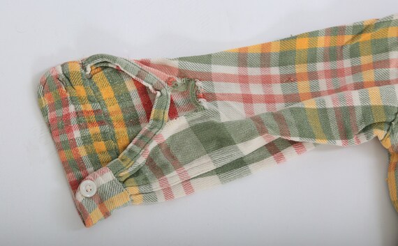 Vintage 40s Kids pastel plaid cotton flannel shirt - image 5