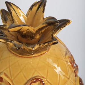 Vintage Mid century Modern ceramic pineapple cookie jar image 8