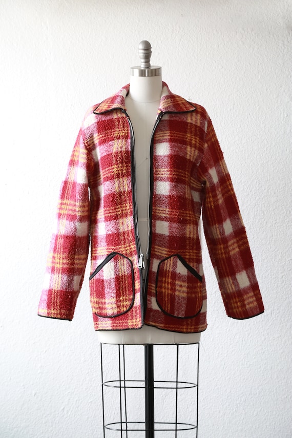 40s reversible plaid jacket | Vintage 40s plaid fl