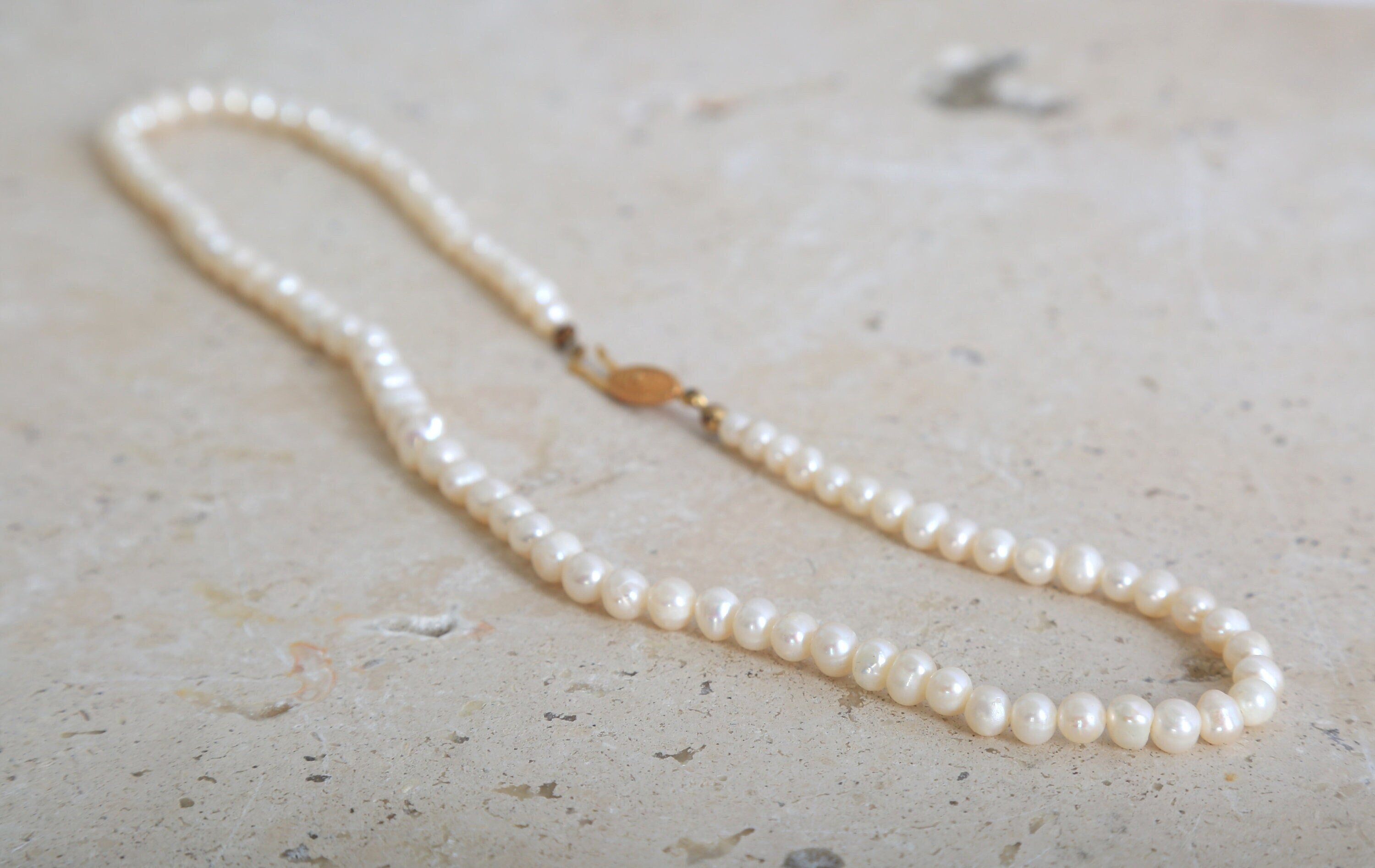 Vintage Genuine Culture Pearl Necklace - Etsy
