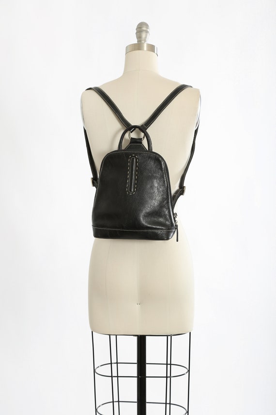 Vintage 90s Wilsons leather Black mini backpack - image 5