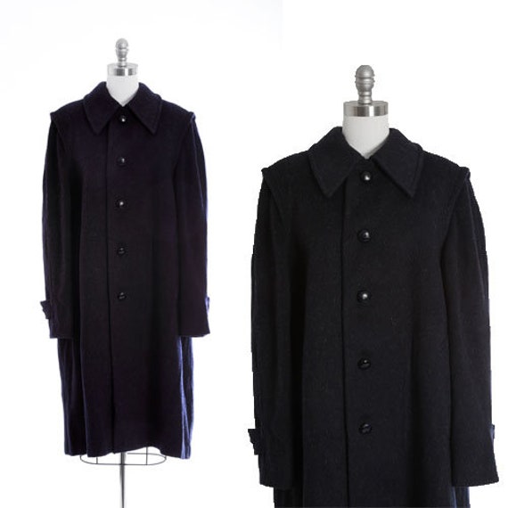 Mohair coat | Vintage 60s blue mohair wool coat |