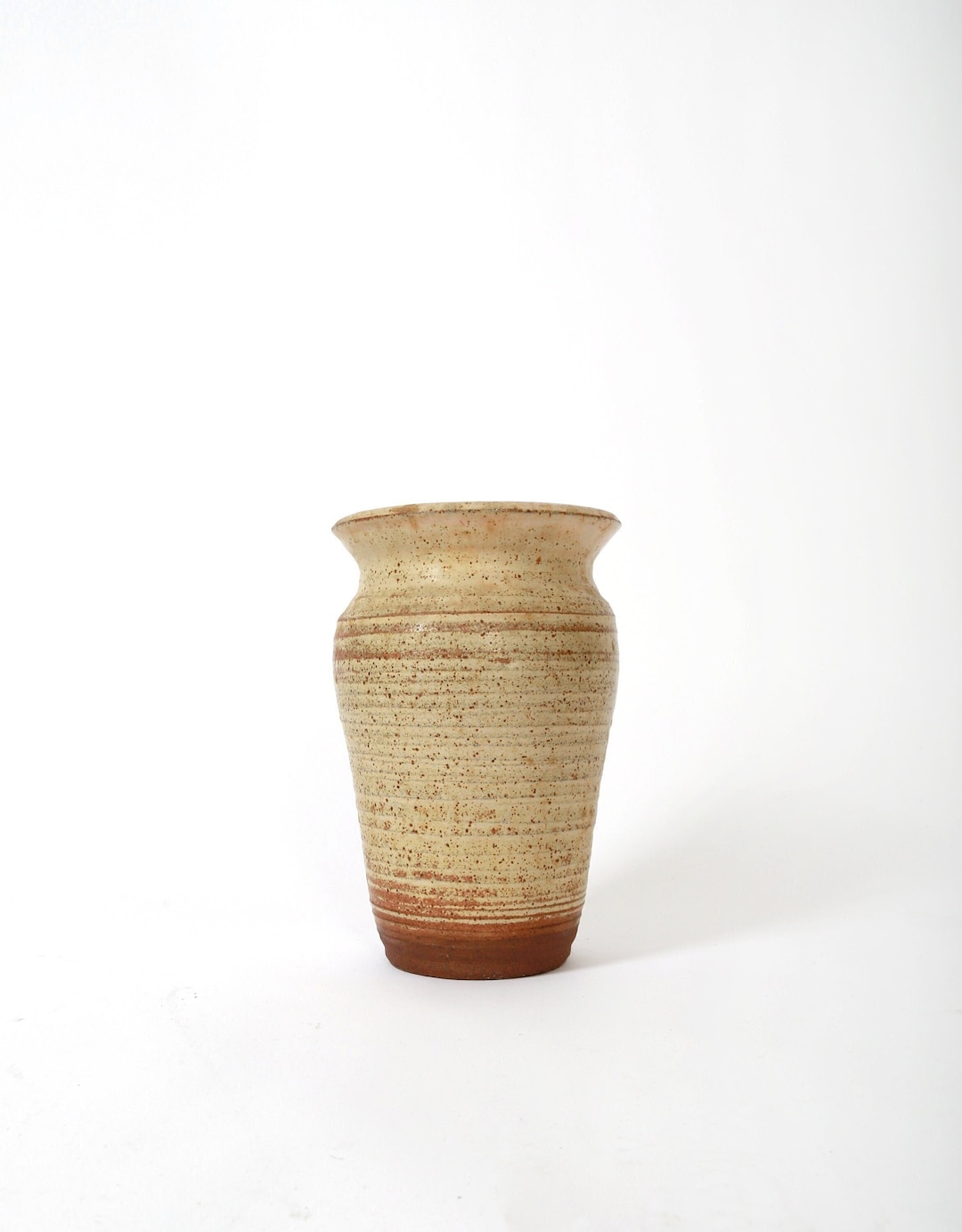 Vintage Hand Thrown Stoneware Vase - Etsy
