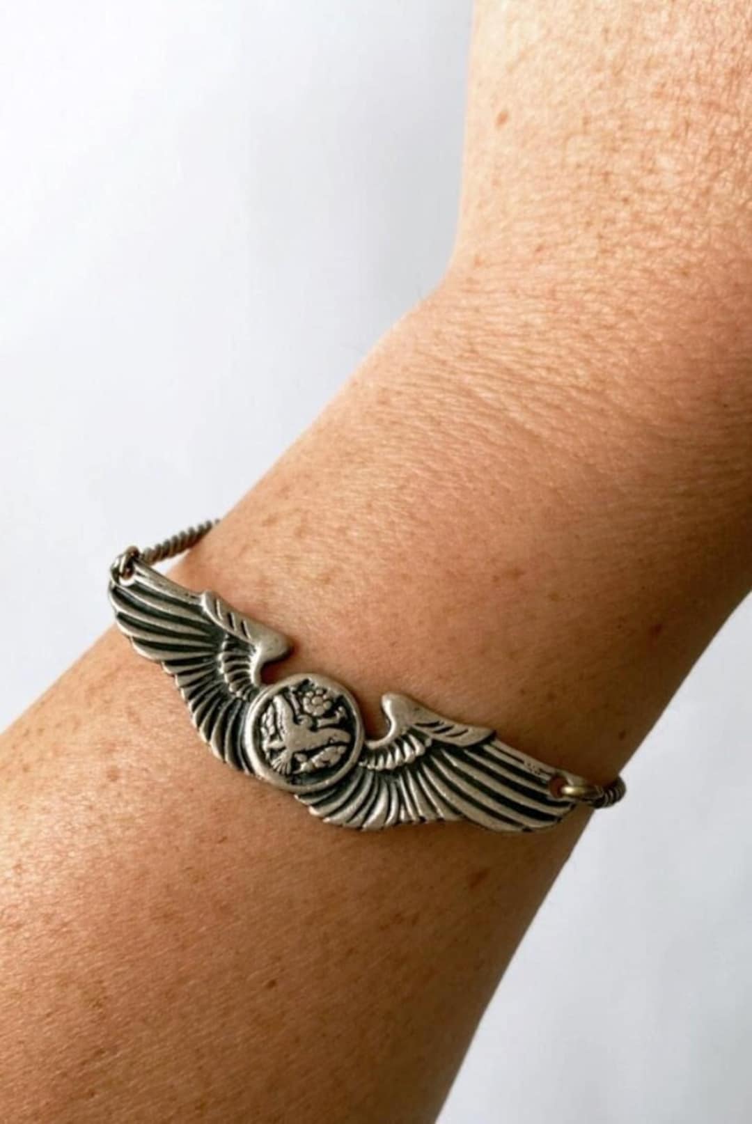 Vintage 1940s WWII US. Army Air Force Flight Wings Sterling Vintage 1940s WWII US. Army Air Force Flight Wings Sterling