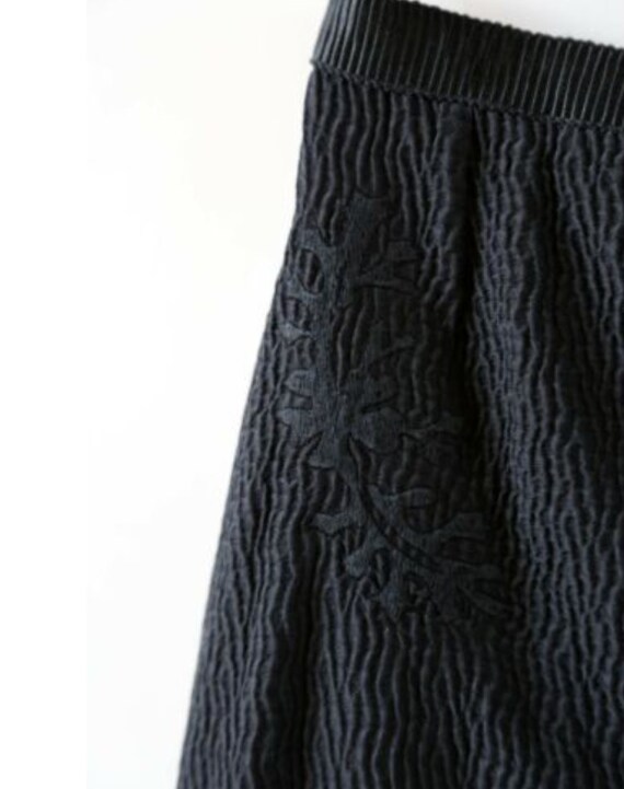 ROCHAS black embroidered appliqué Pencil skirt - image 3